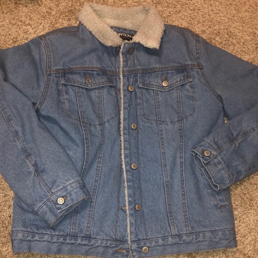 Blue Denim Jacket with Sherpa lining
